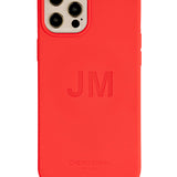 Handyhülle SILICONE fiery red personalisiert