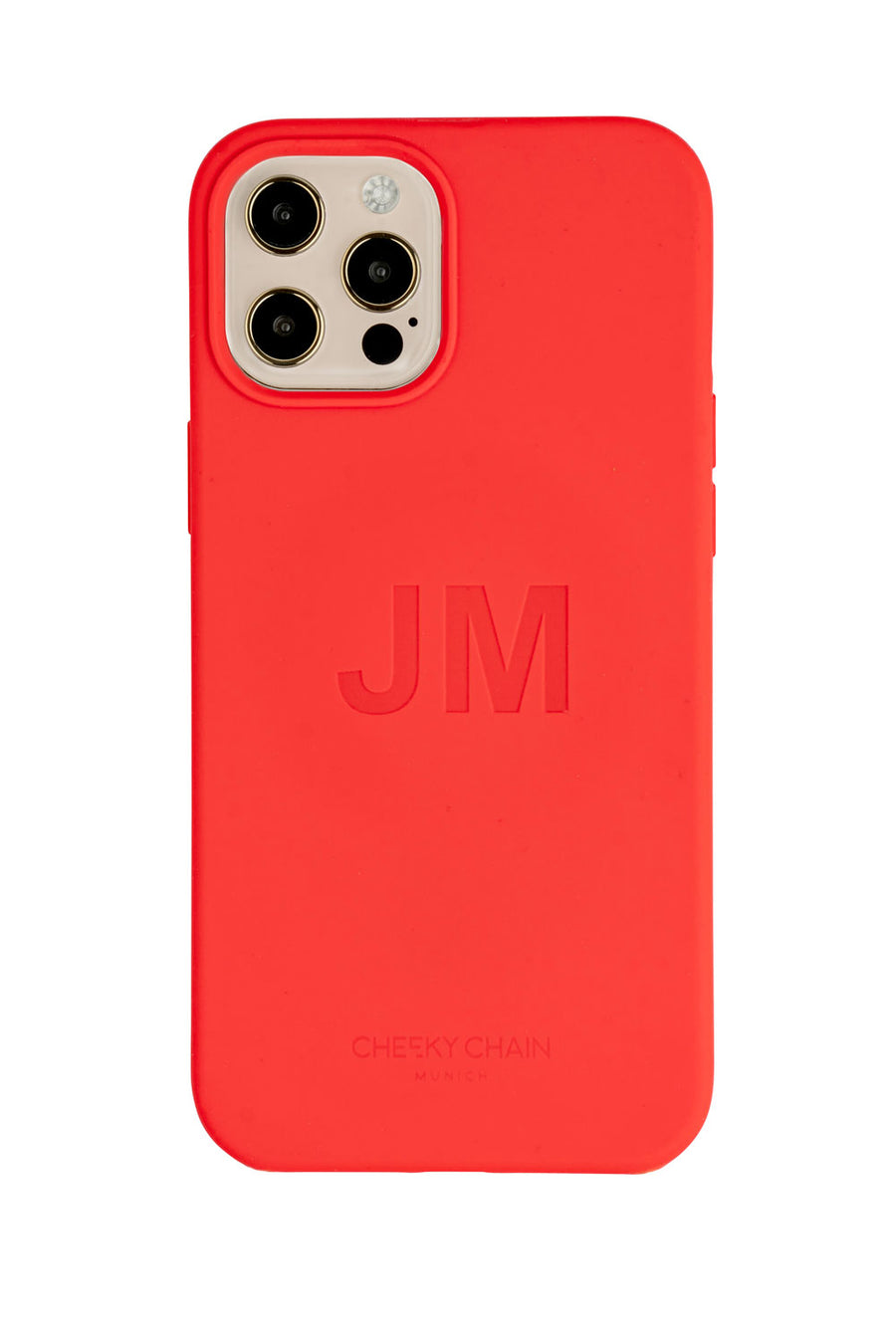 Mobile phone case SILICONE fiery red personalised