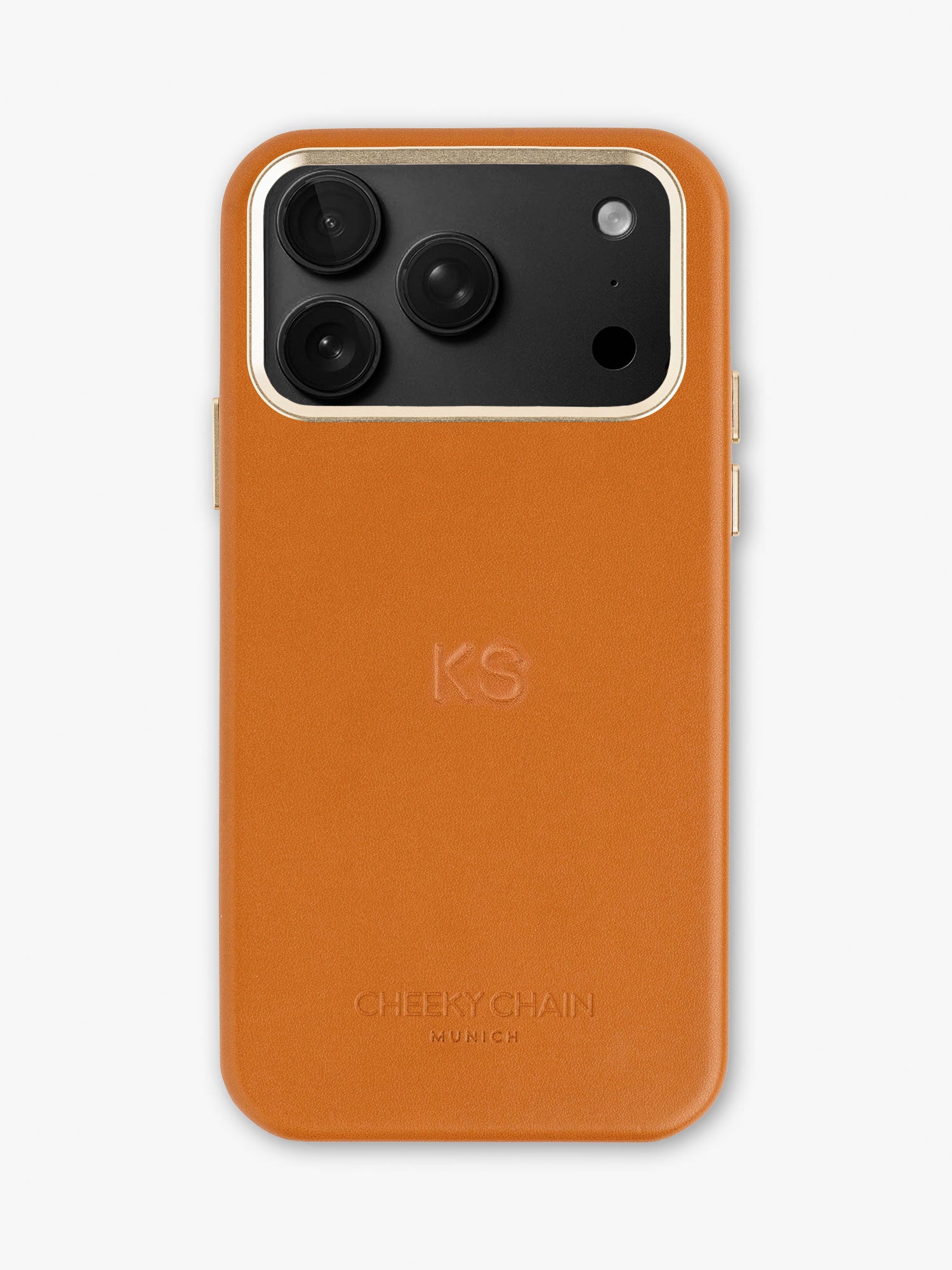 Vegan Leather Case Cognac · iPhone 17 Pro