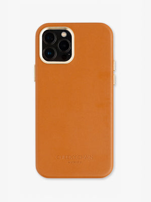 Vegan Leather Case Cognac · iPhone 15 Pro Max
