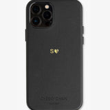 Handyhülle Black Vegan Leather HEART Edition