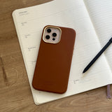 Vegan Leather Case Cognac · iPhone 14 Pro Max