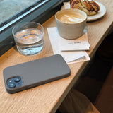 Silicone Case Stone Grey · iPhone 15 Pro Max
