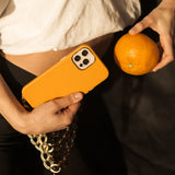 Vegan Leather Case Orange · iPhone 12 Pro Max