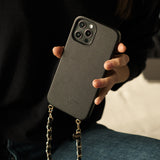 Vegan Leather Case Black · iPhone 16 Plus